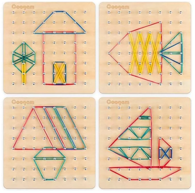 TABLERO GEOMETRICO MONTESSORI PARA NIÑOS
