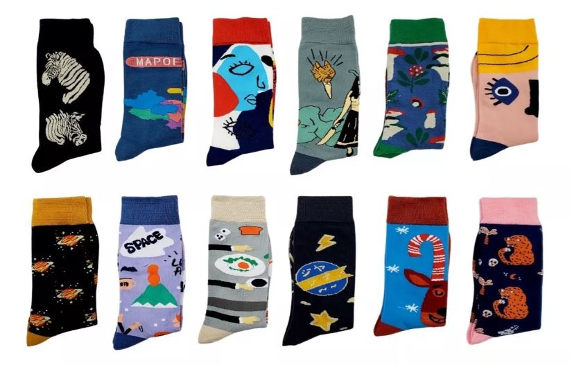 PACK 12 CALCETINES DE ALGODON CON DISEÑO