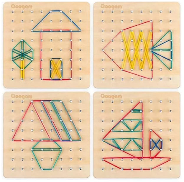 TABLERO GEOMETRICO MONTESSORI  PARA NIÑOS