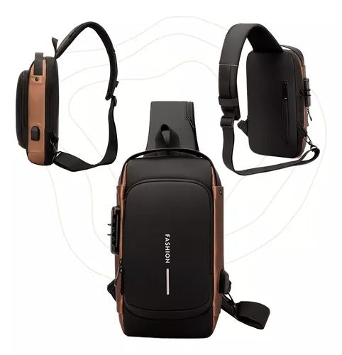MOCHILA IMPERMEABLE ANTIRROBO CON PUERTO USB