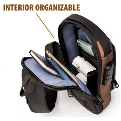 MOCHILA IMPERMEABLE ANTIRROBO CON PUERTO USB