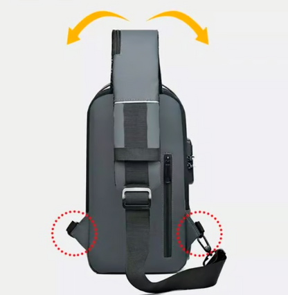 MOCHILA IMPERMEABLE ANTIRROBO CON PUERTO USB