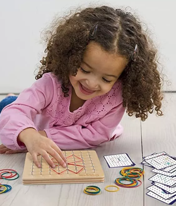 TABLERO GEOMETRICO MONTESSORI  PARA NIÑOS