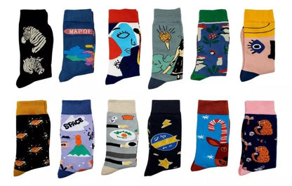PACK 12 CALCETINES DE ALGODON CON DISEÑO